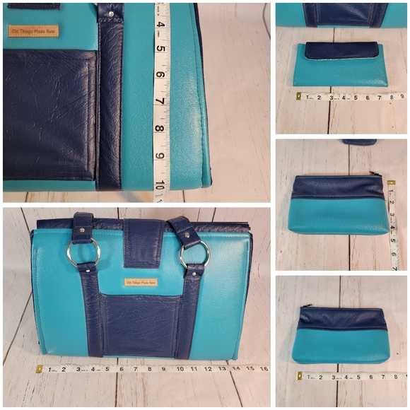 Handmade Repurposed Material Fashion Bag Purse Matching Wallet & Coin Purse - Picture 16 of 16